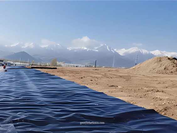 HDPE geomembrane manufacturer BPM supply geomembrane to mining site.